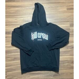 Kill Crew Mens Graphic It's Only Pain Pullover Gym Sweatshirt Black Sz 2XL